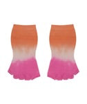 TOELESS NON SLIP GRIP SOCKS TROPICAL OMBRÉ