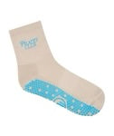 CREW NON SLIP GRIP SOCKS PILATES CLUB STONE