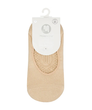 SLIDE ON NON SLIP GRIP SOCKS ALMOND
