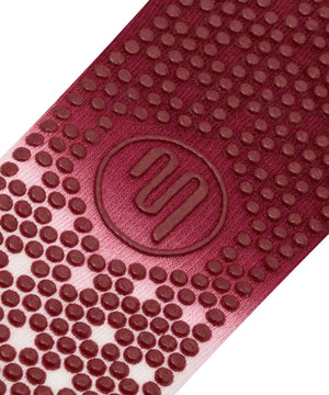 CREW NON SLIP GRIP SOCKS IN BERRY KISS