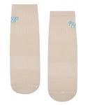 CREW NON SLIP GRIP SOCKS PILATES CLUB STONE