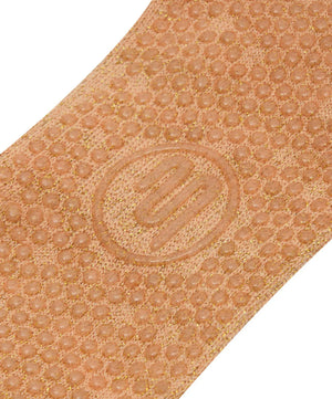 TOELESS NON SLIP GRIP SOCKS GLITTER PEACH