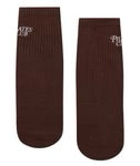 CREW NON SLIP GRIP SOCKS PILATES CLUB BROWN