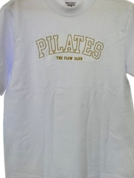 Pilates Varsity T Shirt Beige
