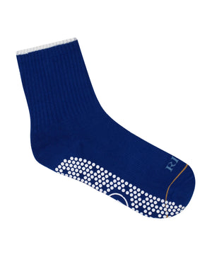 CREW NON SLIP GRIP SOCKS - COBALT RISE & SHINE