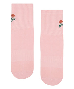 CREW NON SLIP GRIP SOCKS VINTAGE ROSE BERRY