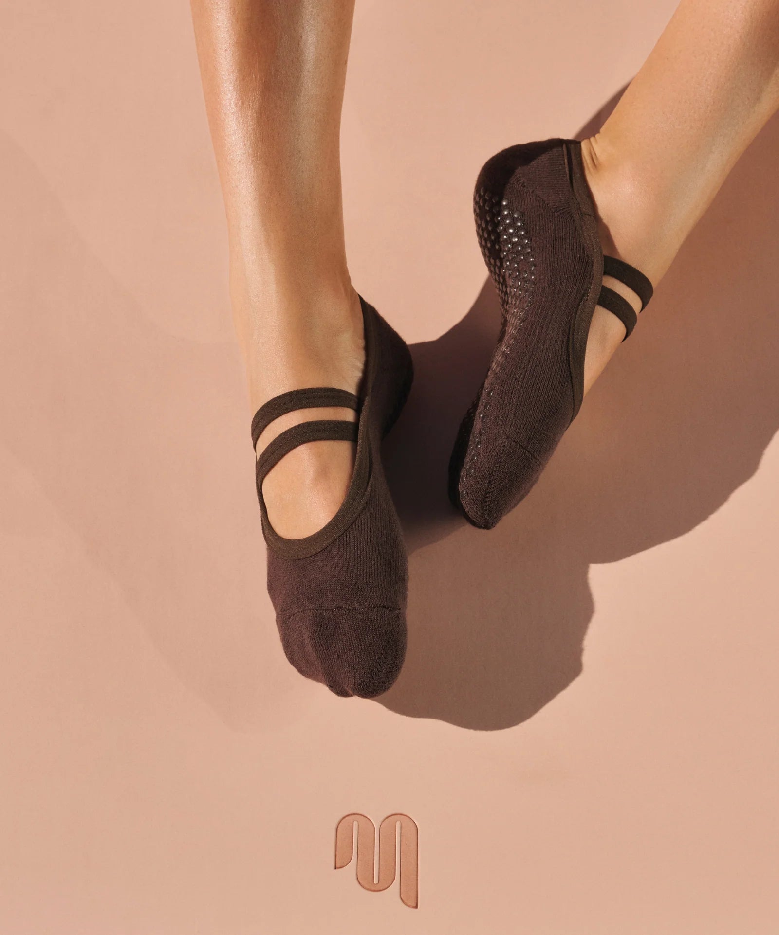 BALLET NON SLIP GRIP SPCKS CHOCOLATE