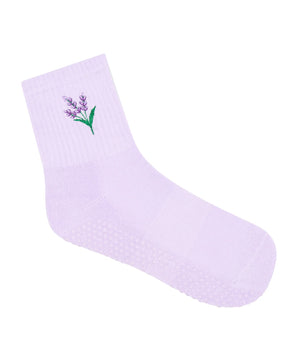 CREW NON SLIP GRIP SOCKS LAVENDER HAZE