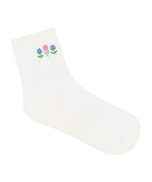 CREW NON SLIP GRIP SOCKS MEADOW BLOOM