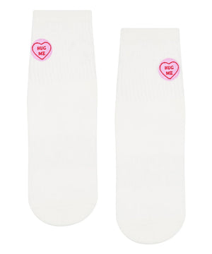 CREW NON SLIP GRIP SOCKS HUG ME
