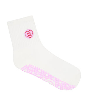 CREW NON SLIP GRIP SOCKS HUG ME