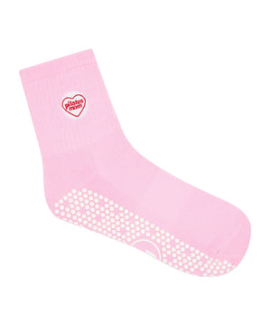 CREW NON SLIP GRIP SOCKS PILATES MOM