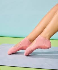 SLIDE ON NON SLIP GRIP SOCKS ROSE