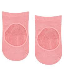SLIDE ON NON SLIP GRIP SOCKS ROSE