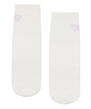 CREW NON SLIP GRIP SOCKS PILATES CLUB IVORY