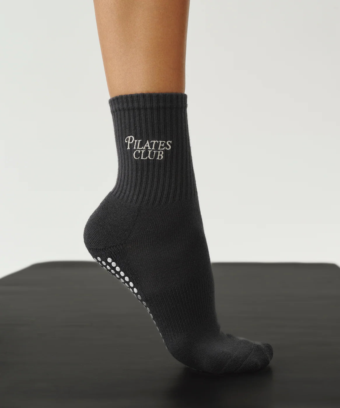 CREW NON SLIP GRIP SOCKS PILATES CLUB INK