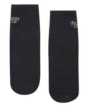 CREW NON SLIP GRIP SOCKS PILATES CLUB INK