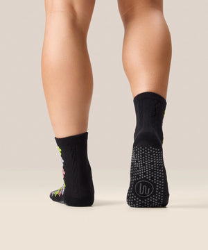 CREW NON SLIP GRIP SOCKS FIESTA MIDNIGHT
