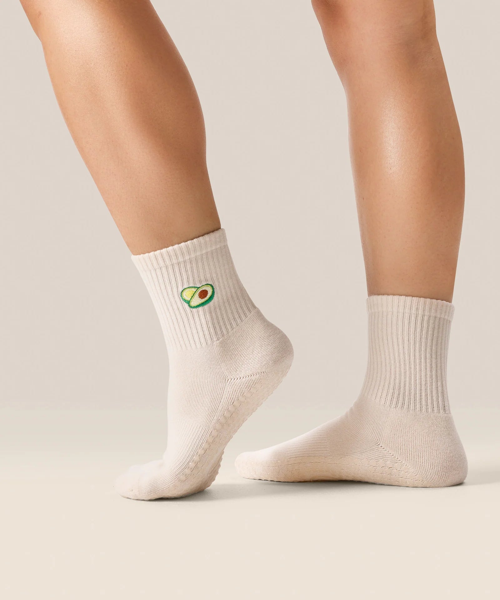 CREW NON SLIP GRIP SOCKS AVOCADO