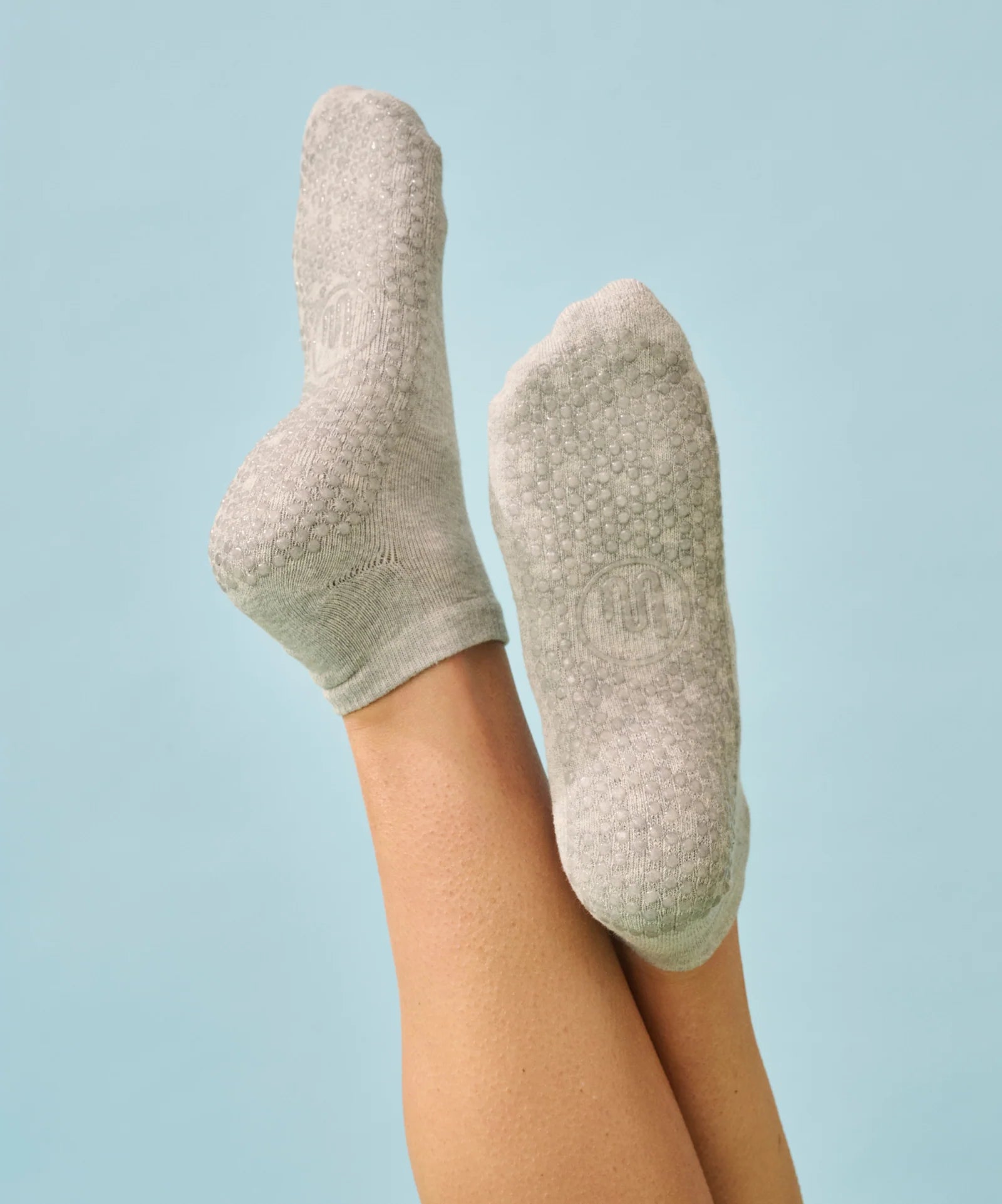CLASSIC LOW RISE GRIP SOCKS GREY MARLE