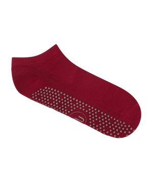 CLASSIC LOW RISE GRIP SOCKS CRIMSON