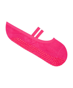 BALLET NON SLIP GRIP SOCKS NEON PINK