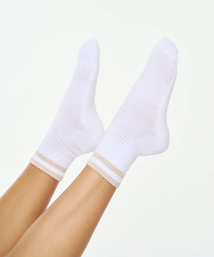 CREW NON SLIP GRIP SOCKS NEON NIGHT STRIPES