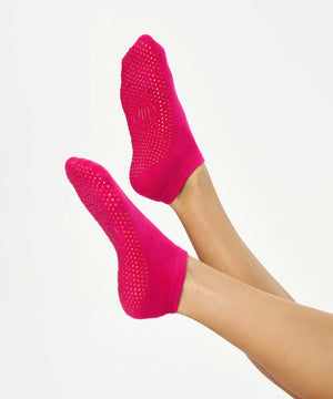 CLASSIC LOW RISE GRIP SOCKS NEON PINK
