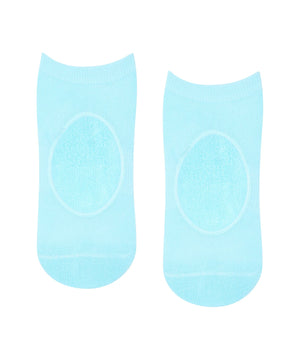 SLIDE ON NON SLIP GRIP SOCKS ICE BLUE