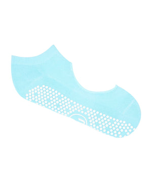 SLIDE ON NON SLIP GRIP SOCKS ICE BLUE