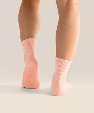 CREW NON SLIP GRIP SOCKS STRAWBERRY HEART