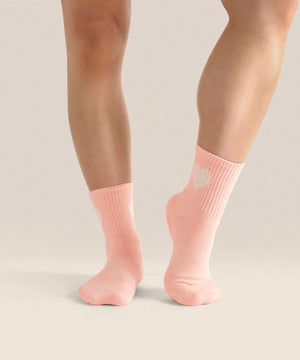 CREW NON SLIP GRIP SOCKS STRAWBERRY HEART