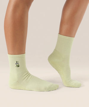 CREW NON SLIP GRIP SOCKS MATCHA LOVER