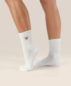 CREW NON SLIP GRIP SOCKS CANDY CANE