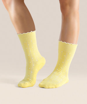 CREW NON SLIP GRIP SOCKS BUTTERCREAM SPOTS