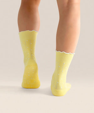 CREW NON SLIP GRIP SOCKS BUTTERCREAM SPOTS