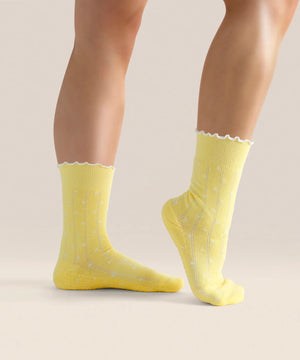 CREW NON SLIP GRIP SOCKS BUTTERCREAM SPOTS