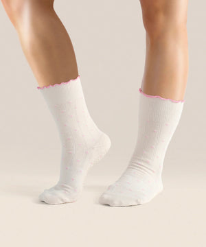 CREW NON SLIP GRIP SOCKS FONDANT SPOTS