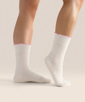 CREW NON SLIP GRIP SOCKS FONDANT SPOTS