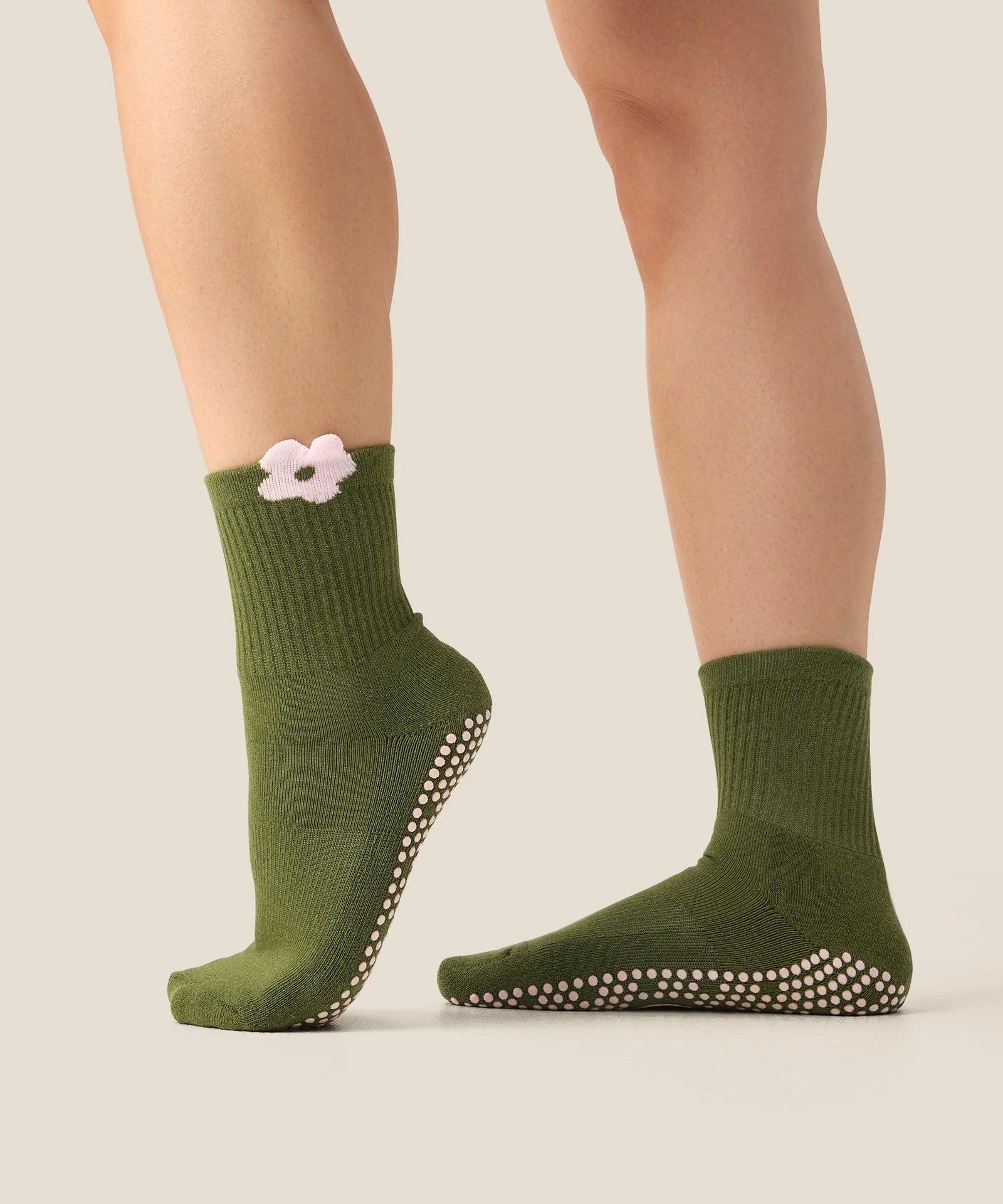 CREW GRIP SOCKS FLOWER PATCH PINE