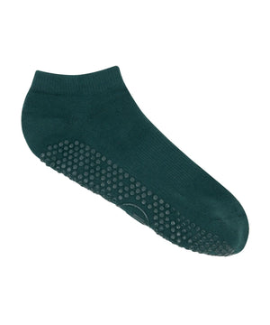 CLASSIC LOW RISE GRIP SOCKS IN FOREST GREEN