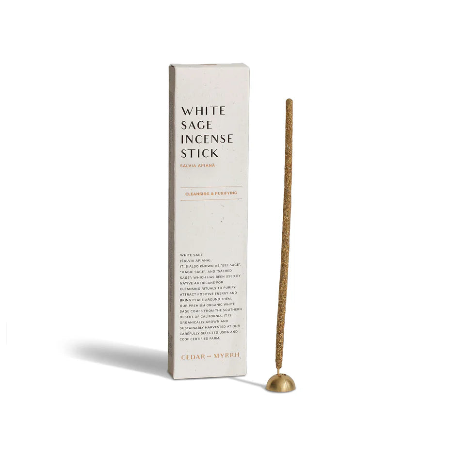 WHITE SAGE INCENSE STICK – 7 HAND ROLLED STICKS FROM PERU